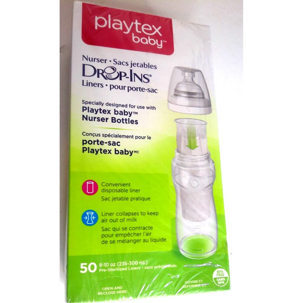 Playtex Baby Nurser Drop Ins Box of 50 SET OF 4 BOXES NEW